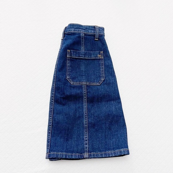Madewell Dark Wash Denim Jean Button Down Skirt SZ25 - Picture 4 of 7
